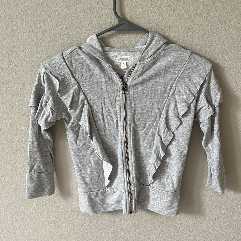 Super cute Gymboree ruffle hoodie girls size 5-6